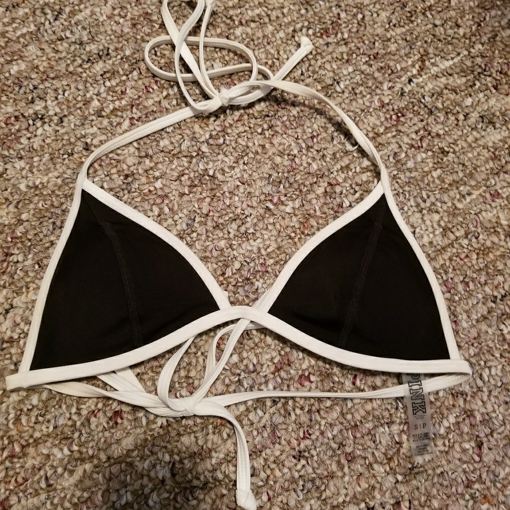 Pink string bikini top